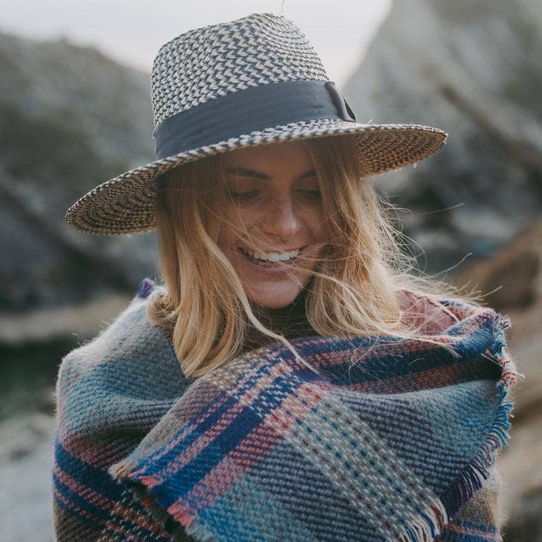 Multi Plaid Wool Blanket: Large 150 x 183cm