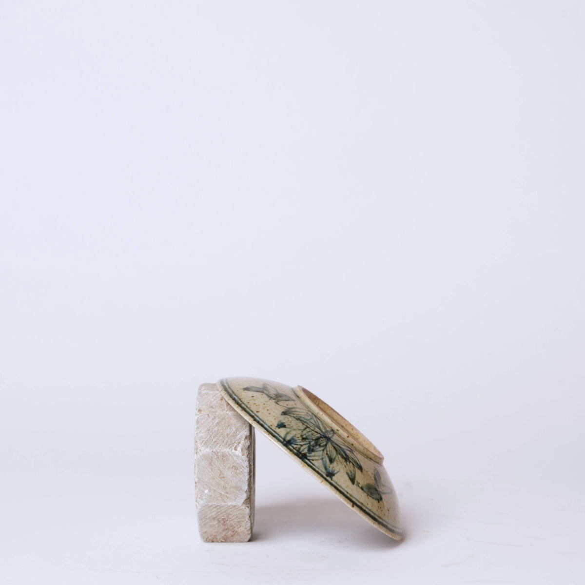 Small Blue and White Porcelain Lotus Dish