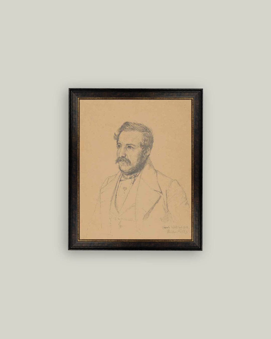 Portrait of Christophe Louis Framed Antique Art
