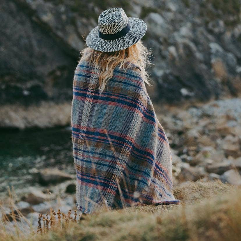 Multi Plaid Wool Blanket: Large 150 x 183cm