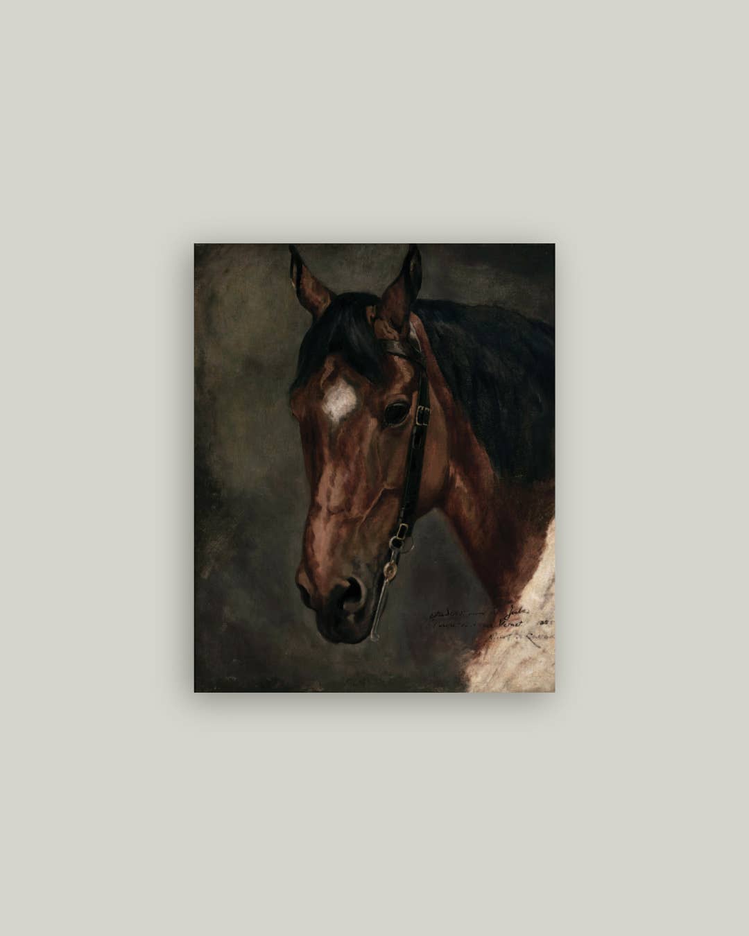 Horse Portrait Antique Artist Board