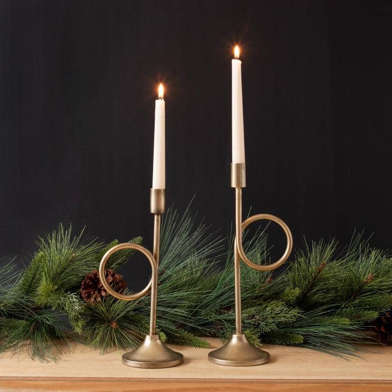 Trumpet Candle Holder (Set of 2) (Pk/02 Sets)