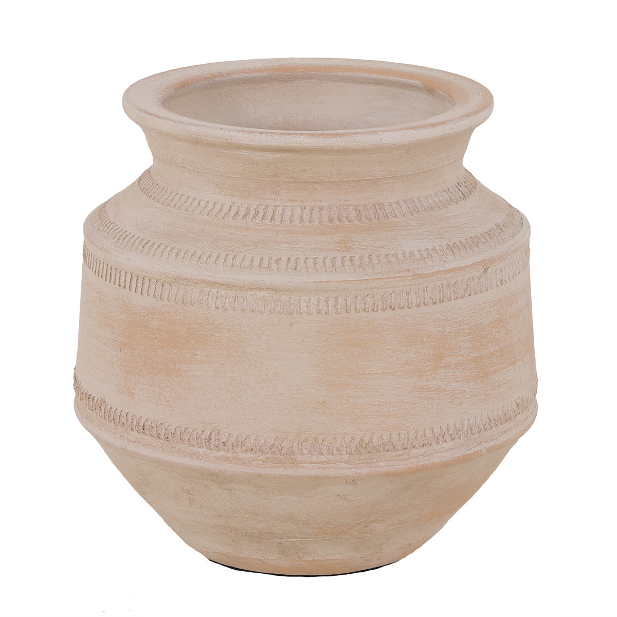 Wide Mouth Clay Vase