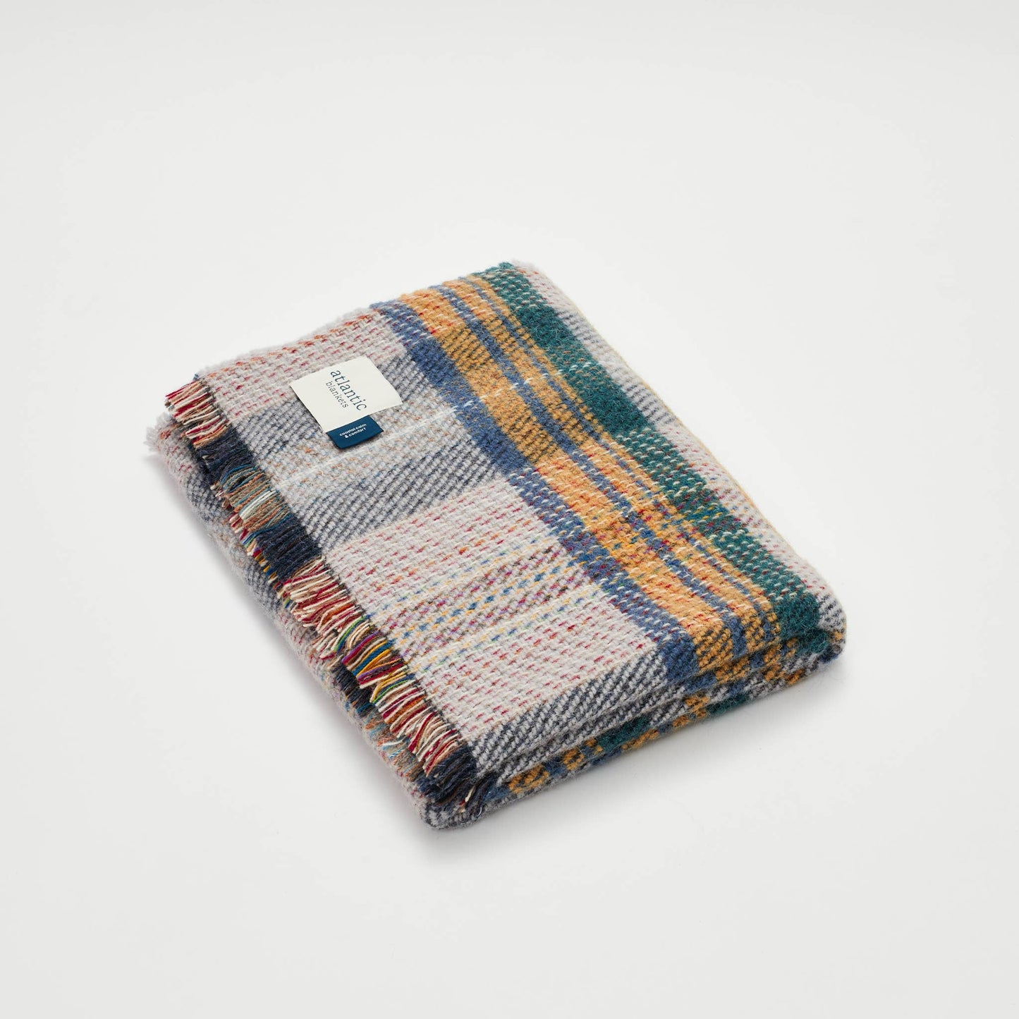 Multi Plaid Wool Blanket: Large 150 x 183cm