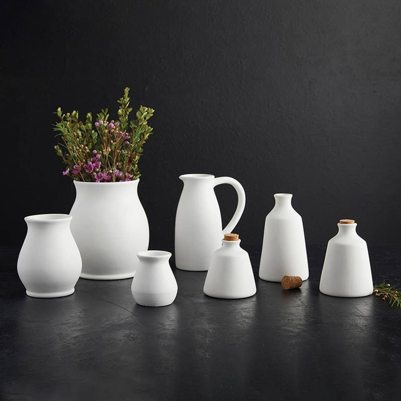 White Ceramic Bloom Vase - Large