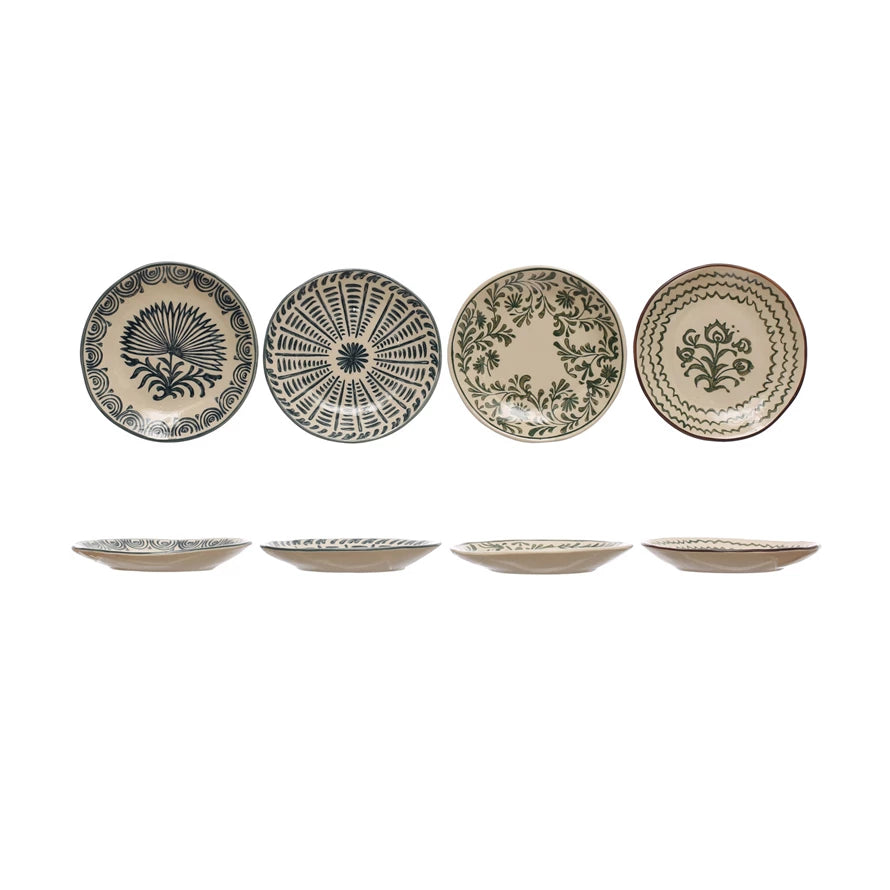 6" Hand Painted Plate - 4 Colors