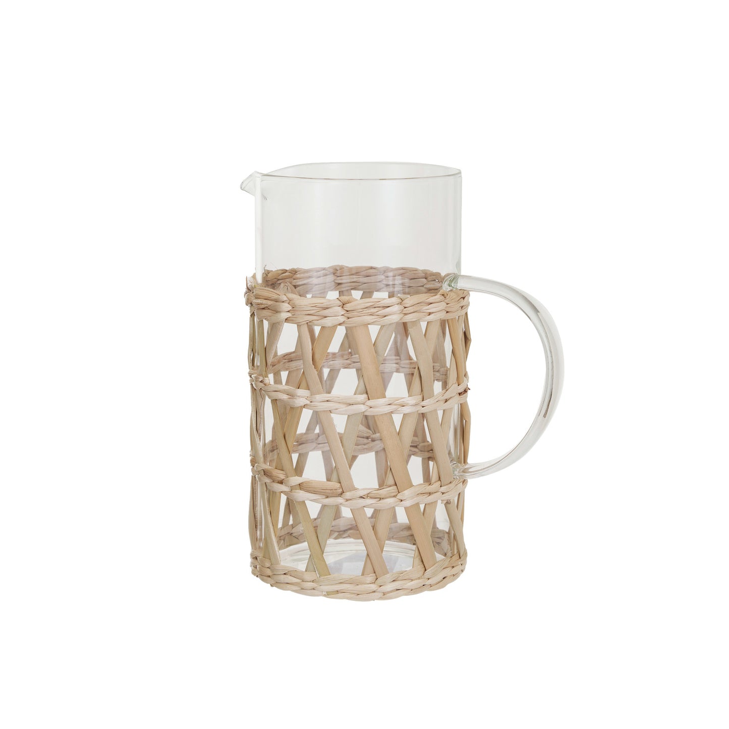 Glass Pitcher w/Woven Sleeve