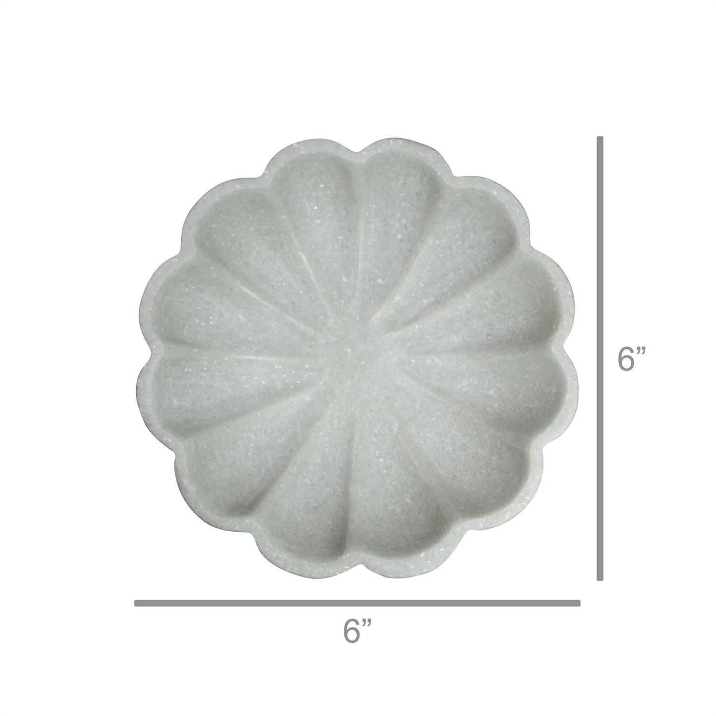 Capri Scalloped Bowl, Marble