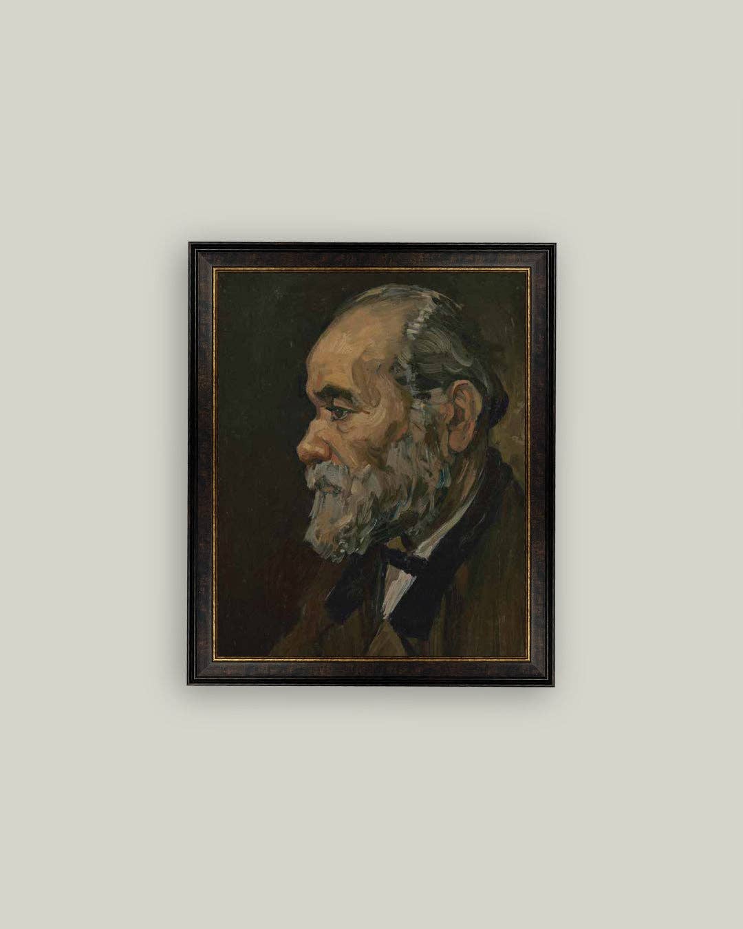 Portrait of an Old Man Framed Antique Art