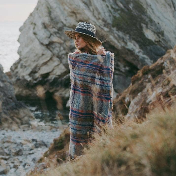 Multi Plaid Wool Blanket: Large 150 x 183cm