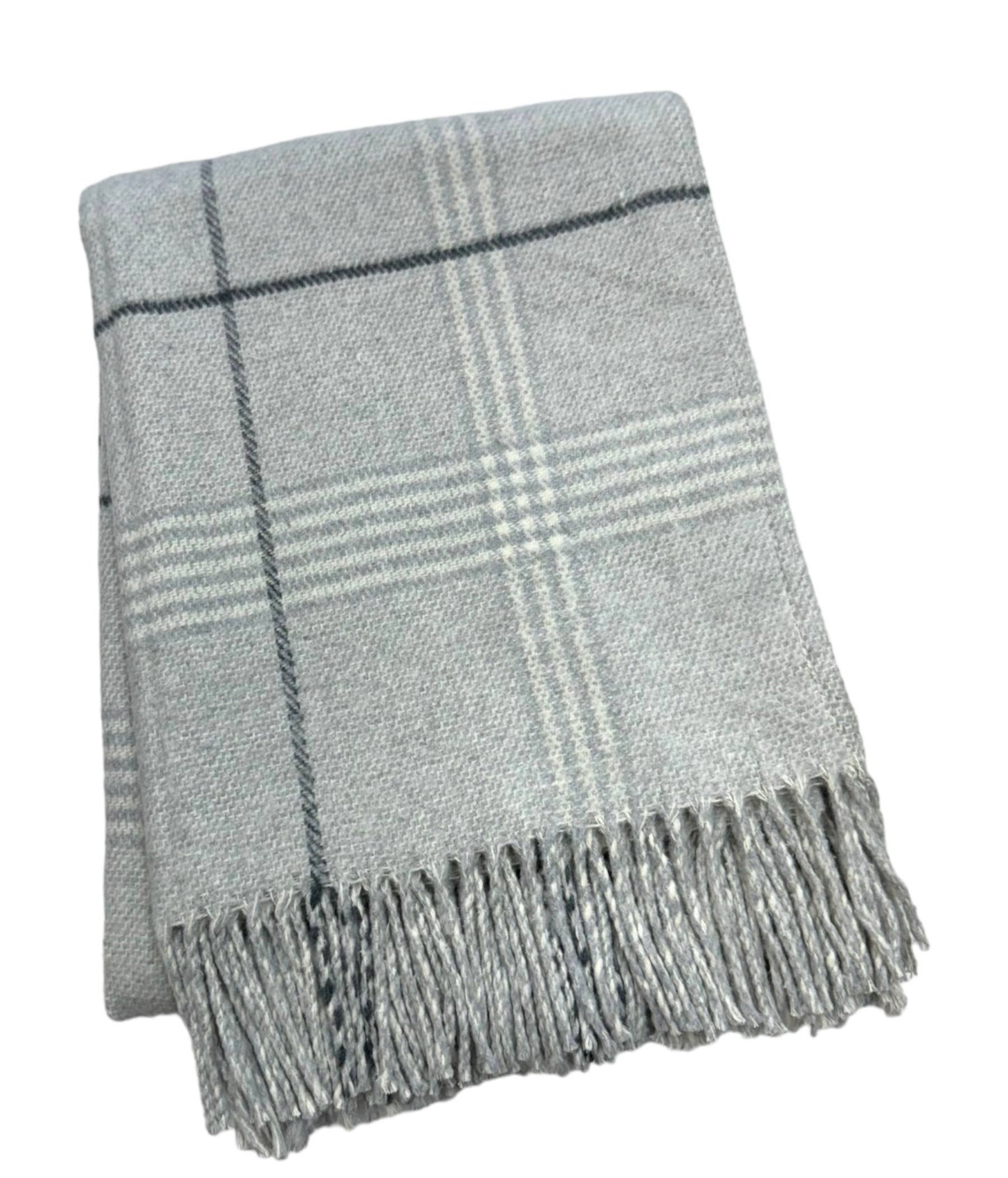 408 - Windowpane Plaid Throw