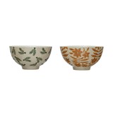 Round Hand-Painted Garden Christmas Bowl