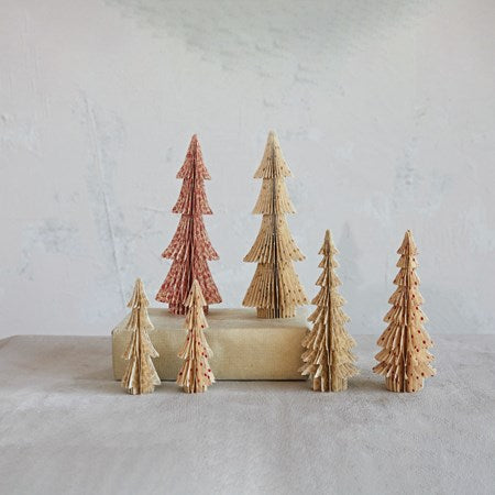 Handmade Recycled Paper Folding Honeycomb Tree w/ Pattern
