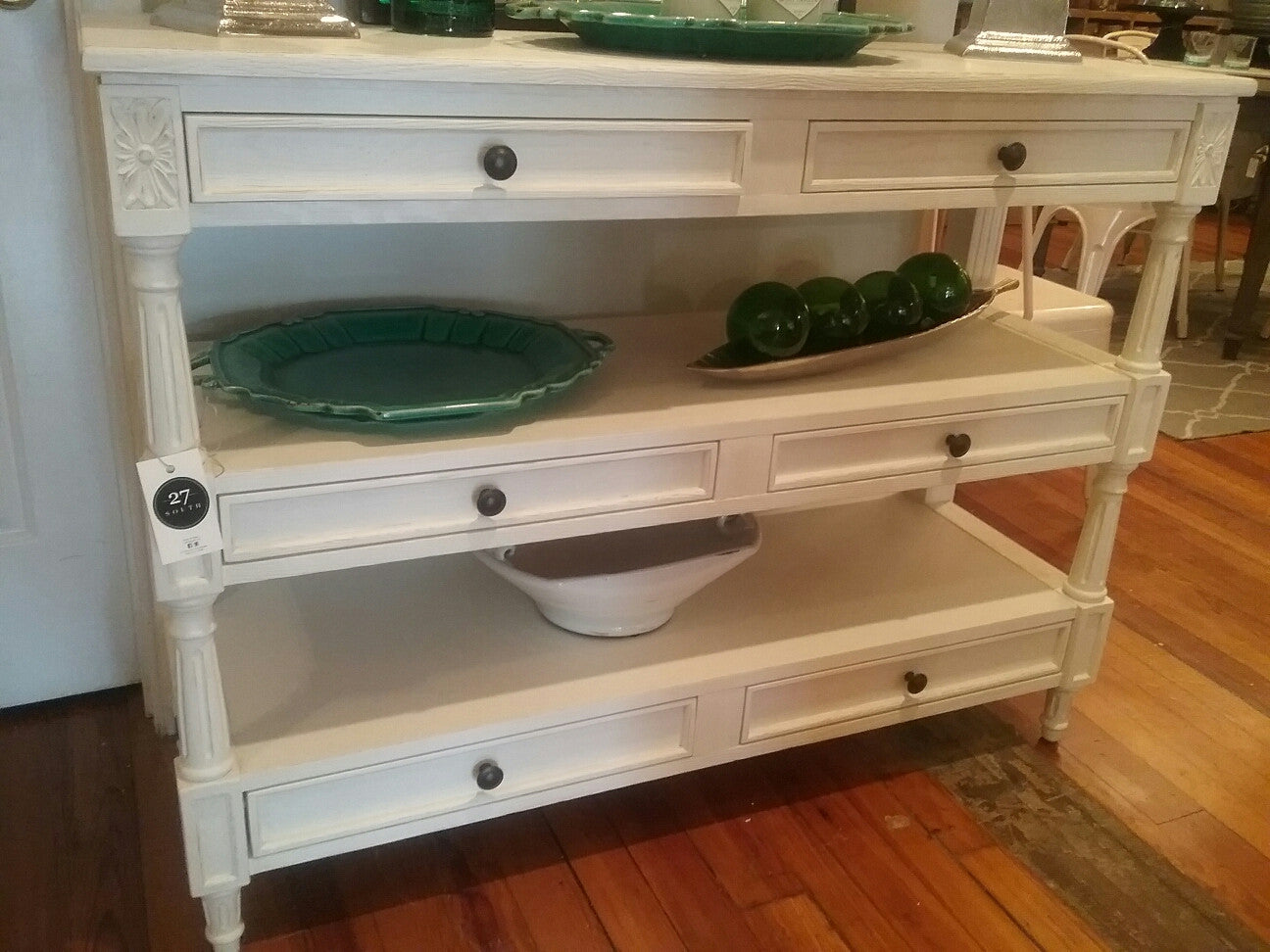 English White Console Table