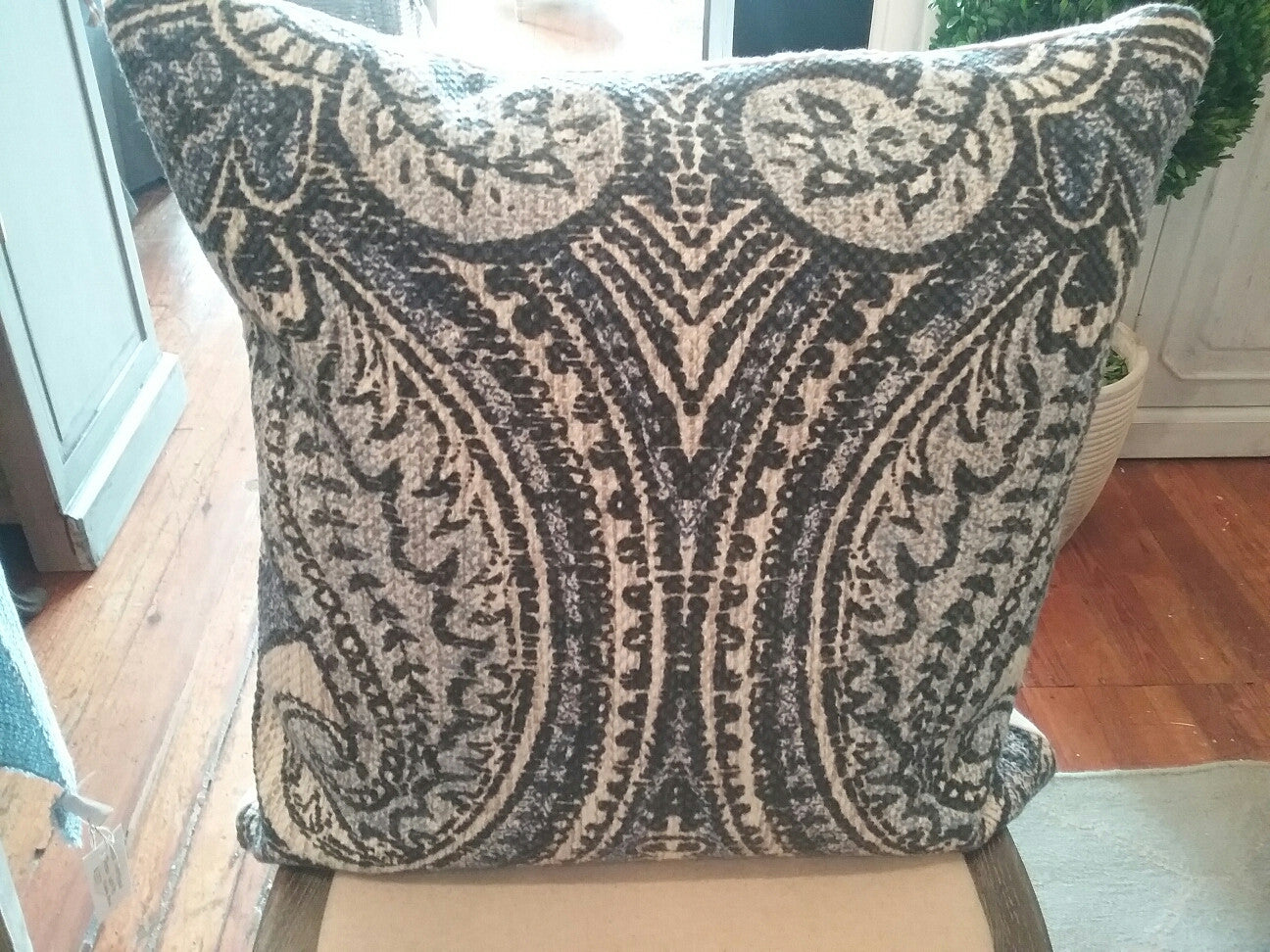 Blue Paisley Pillow