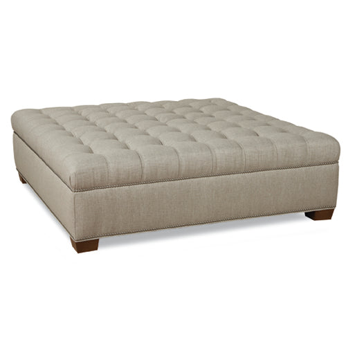 Huntington House 56" Square Ottoman Evolution Pumice Leather