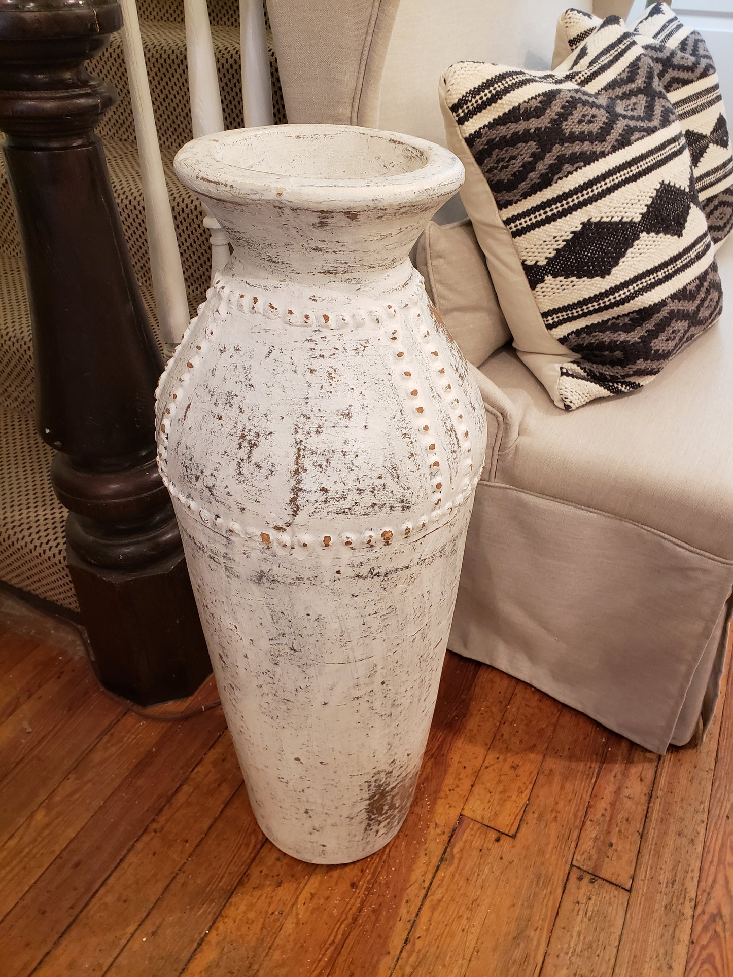 White Washed Urn