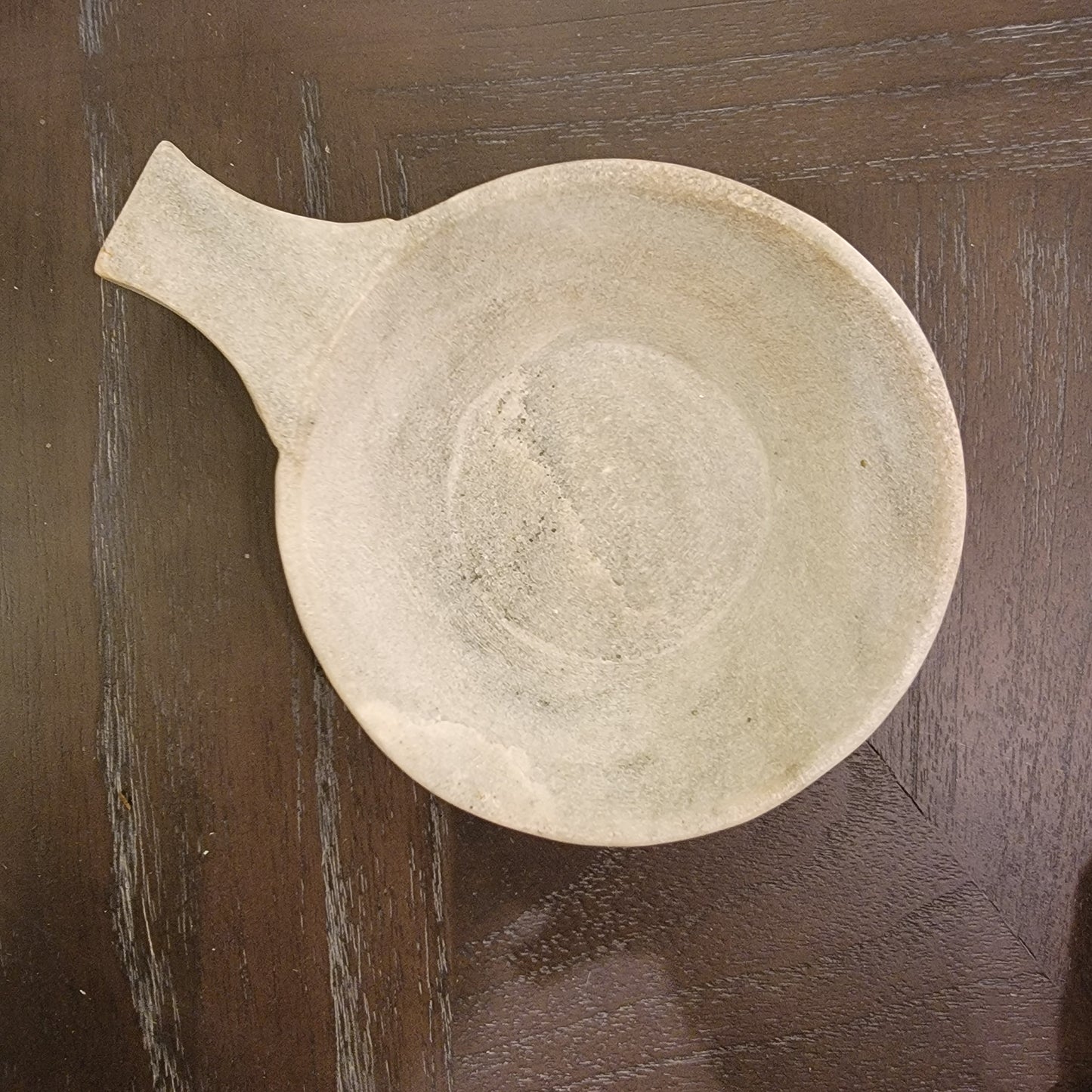 Vintage Marble Plate with Handle