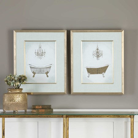 Gilded Bath Prints S/2