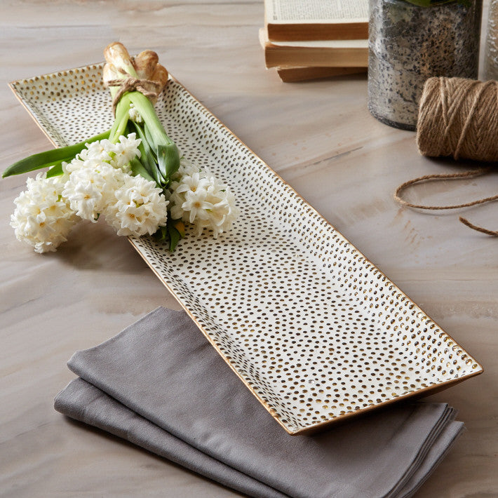 Gold Dot Mosaic Tray