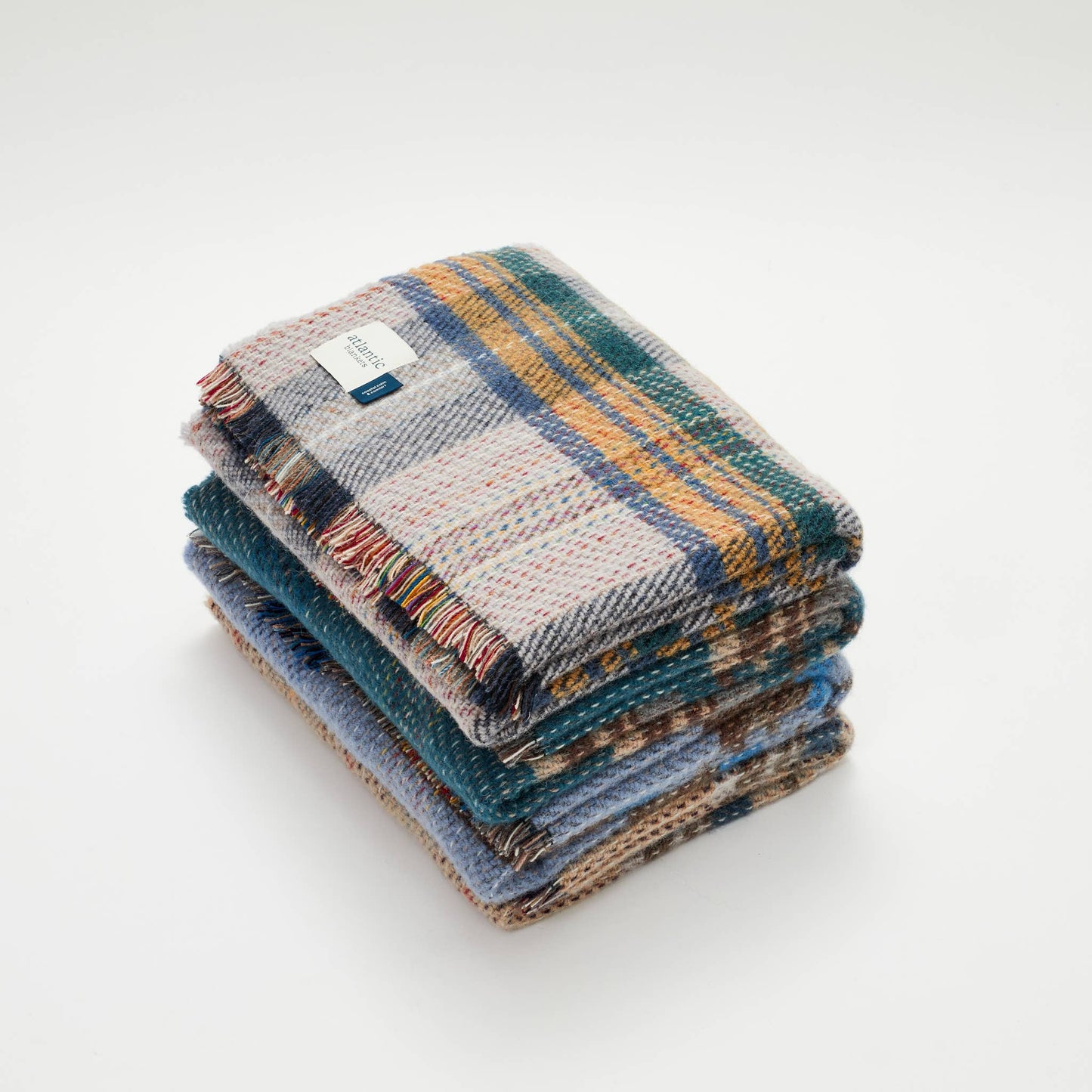 Multi Plaid Wool Blanket: Large 150 x 183cm