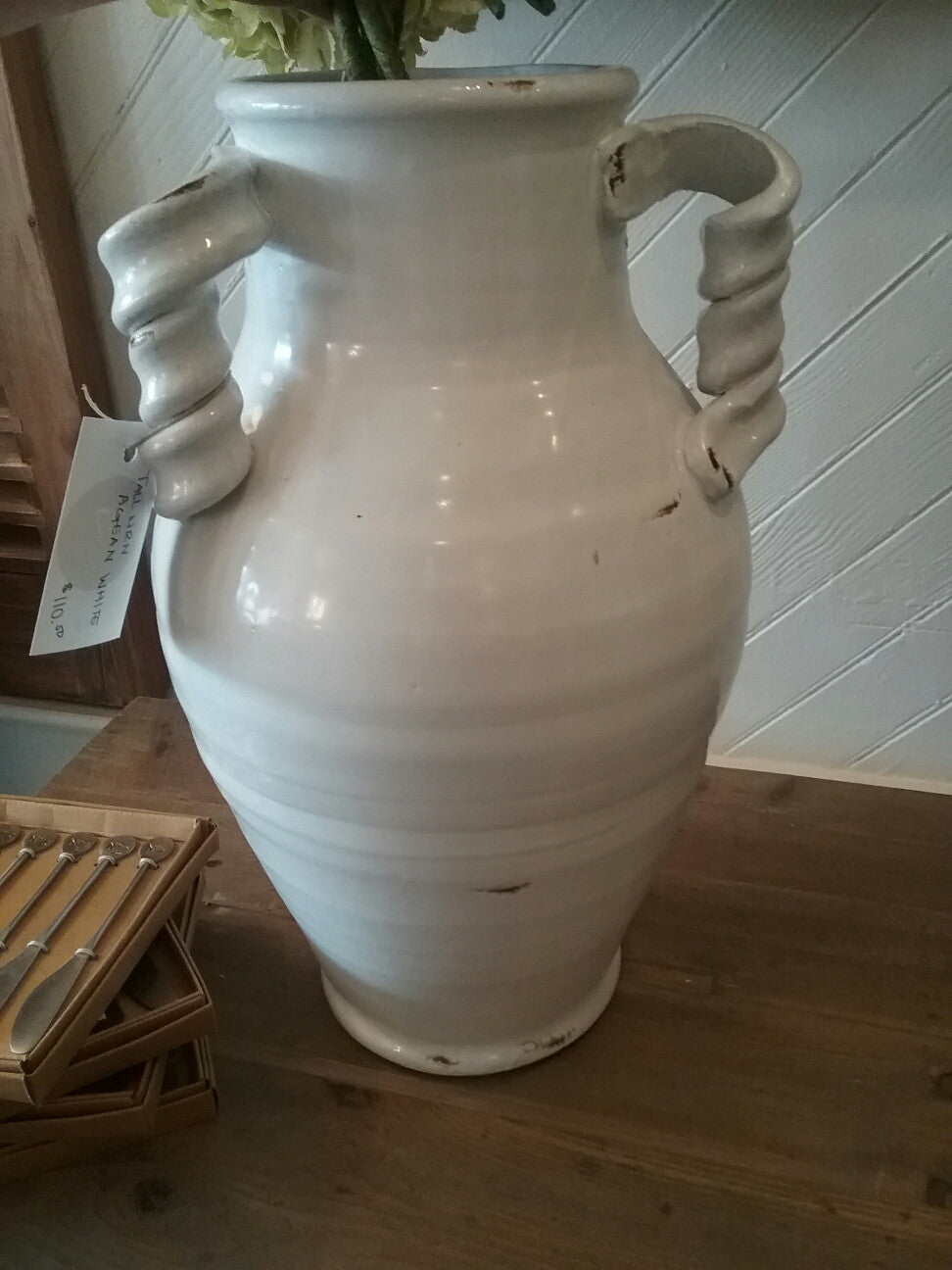 Tall Urn Agean White