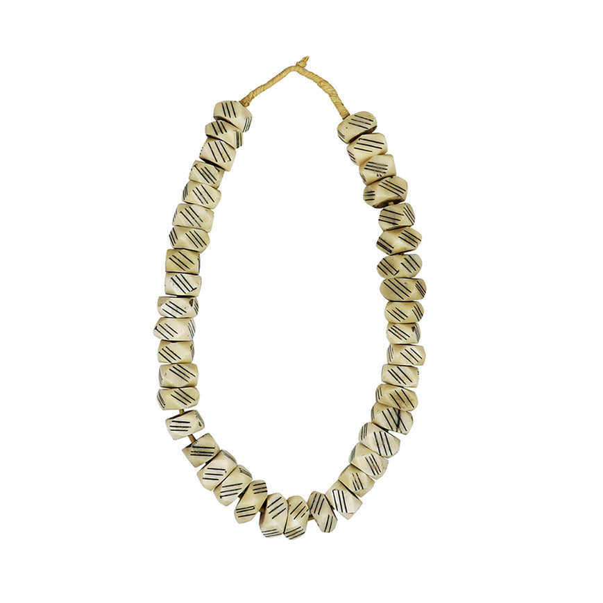 Bone Beads, White, Large
