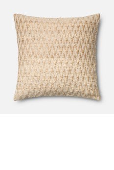 Woven Beige Zig Zag Pillow