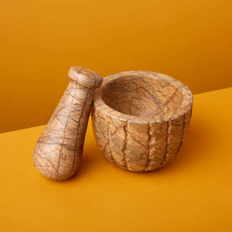 Forest Marble Mortar and Pestle