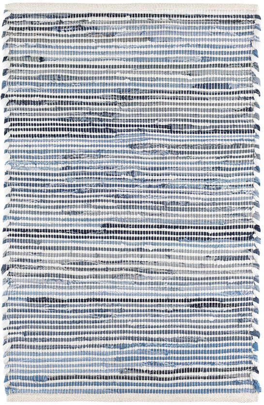 Denim Rag Ribbed Woven Cotton Rug - 2'x3'
