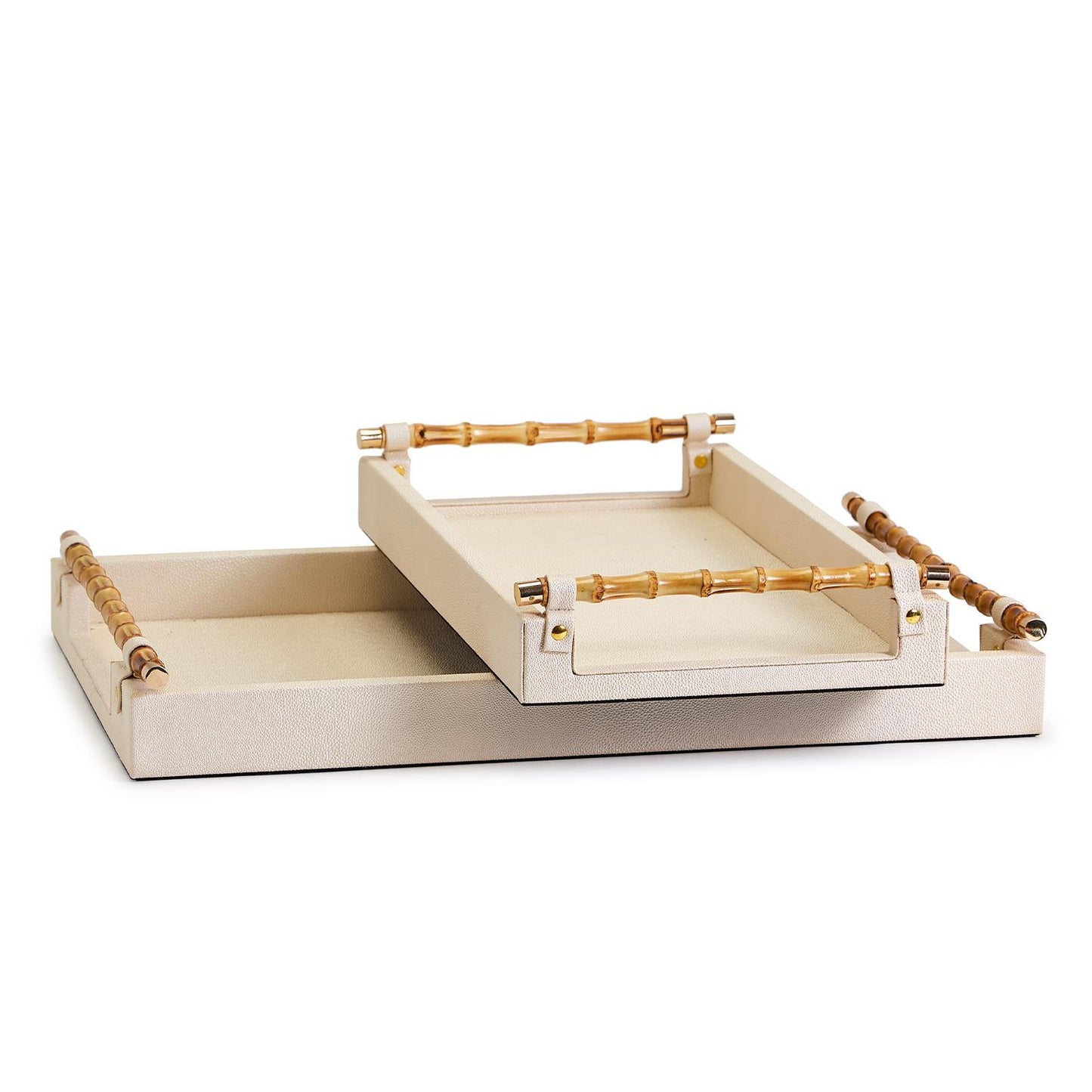 Rectangle Trays W Bamboo Handles