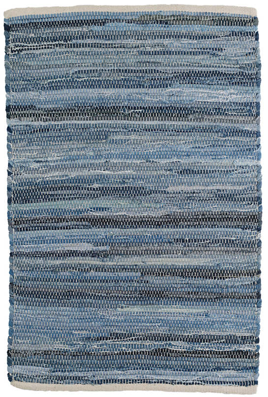Denim Rag Woven Cotton Rug - 2'x3'
