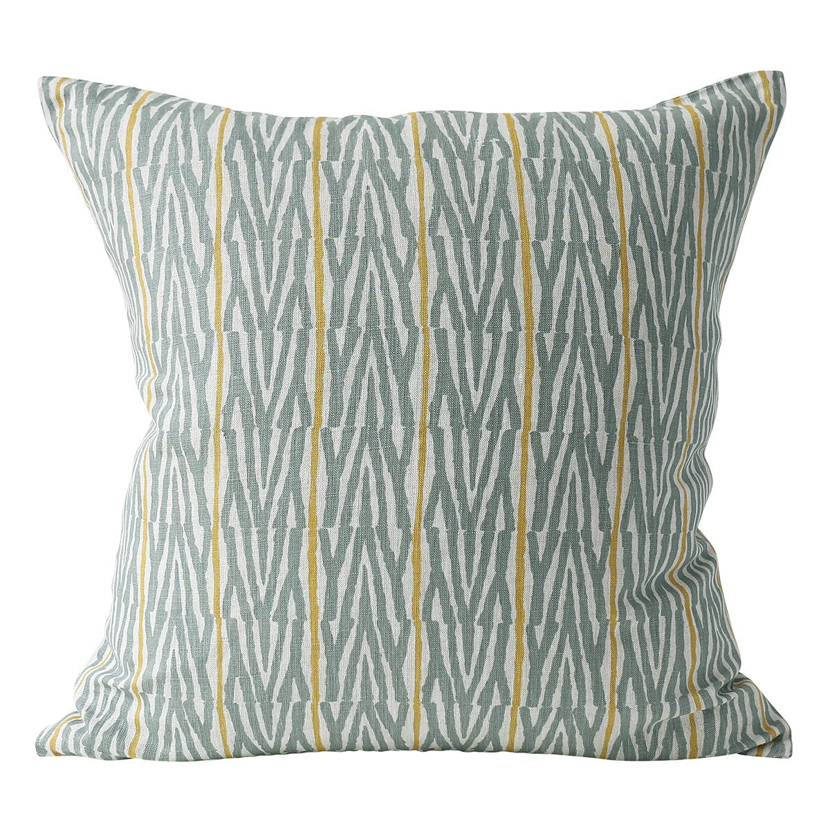 Fuji Celadon linen pillow 22x22