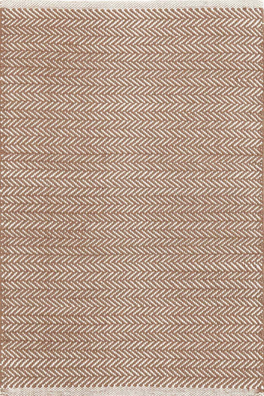 Herringbone Stone Woven Cotton Rug - 2'x3'
