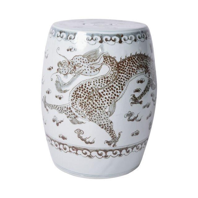 Hong Wu Dragon Porcelain Garden Stool