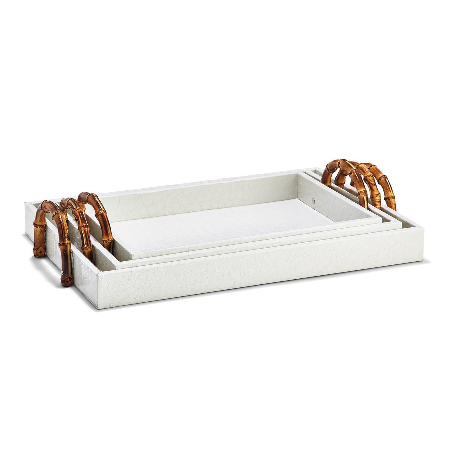 White Crocodile Decorative Trays