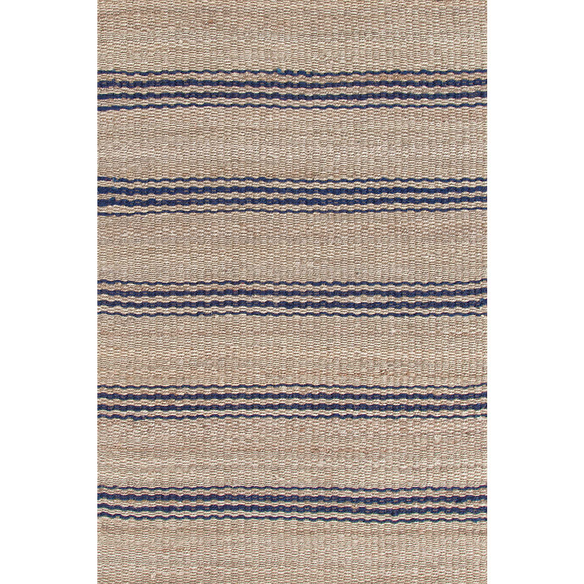 Jute Ticking Indigo Woven Rug - 2'x3'