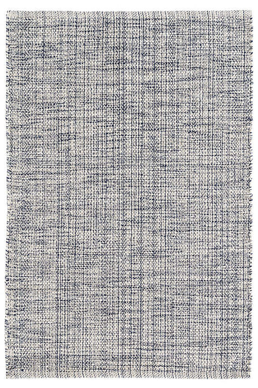 Marled Indigo Woven Cotton Rug - 2'x3'