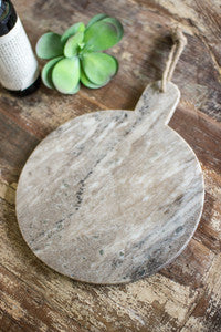 Grey Marble Cutting Board w/ Jute Hanger