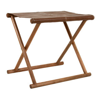 Leather Folding Stool