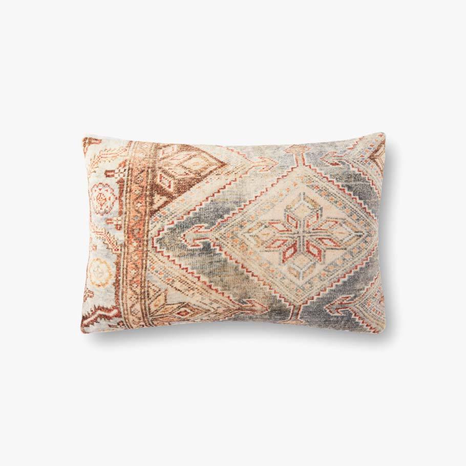 Grey/Multi Rectangle Pillow