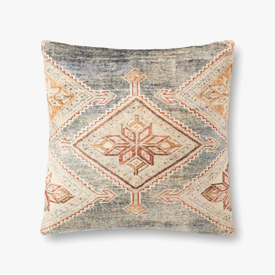 Grey/Multi Square Pillow
