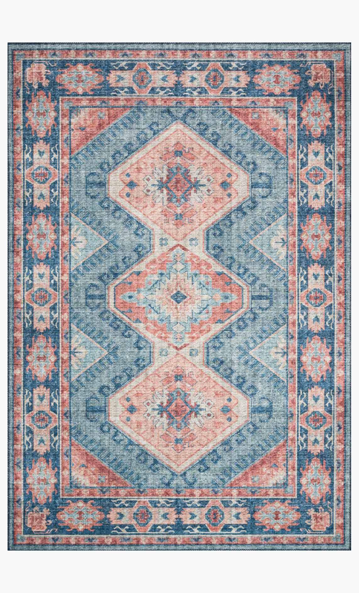 Skye Rug Collection - Terracotta/Blue