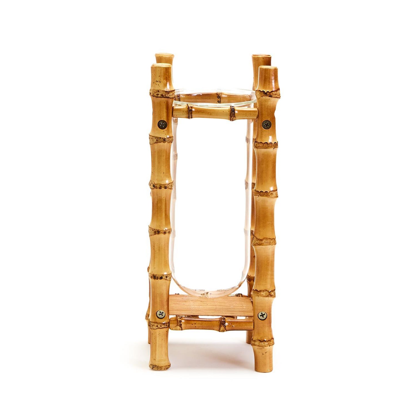 Natural Bamboo Vase with Glass Vessel