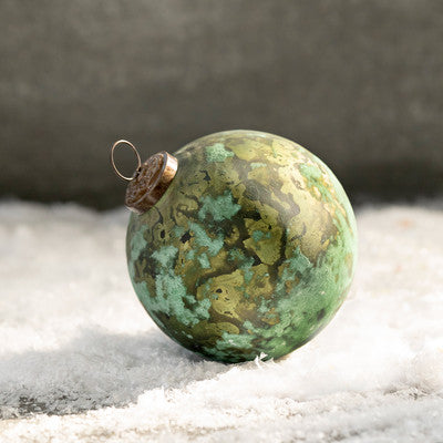 Green Marble Finish Ornament - Small
