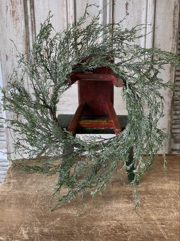 24" Ice Glazed Cedar Wreath