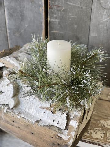 10" Silver Fir Candle Ring