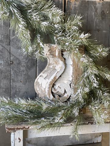 6' Silver Fir Garland with Snow