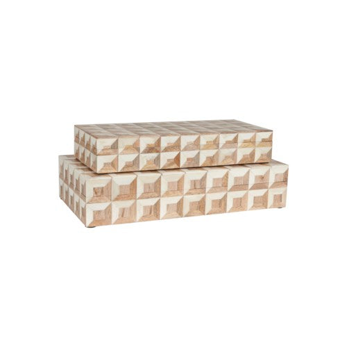 Naima Decorative Box, White