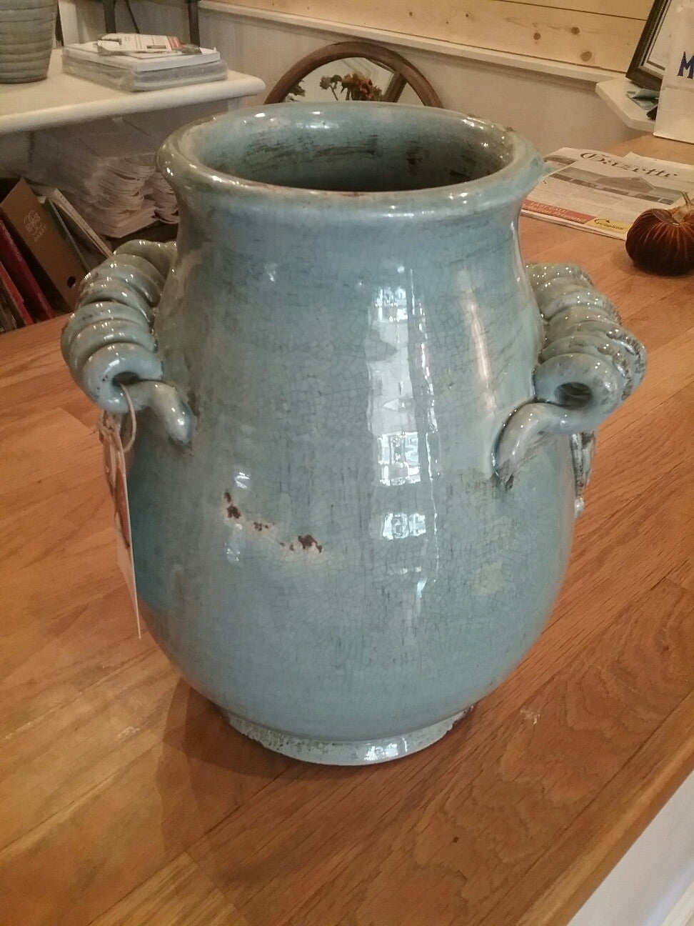 Leon Vase Steel Blue